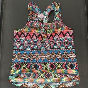 Like new neon pattern racerback tank-top (all offers will be considered)